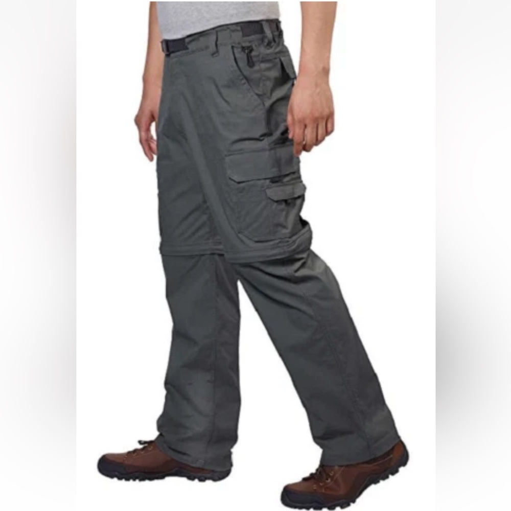 BC Clothing Men's Convertible Stretch Cargo Hiking Pants Shorts,Zippered Pockets - Picture 4 of 5